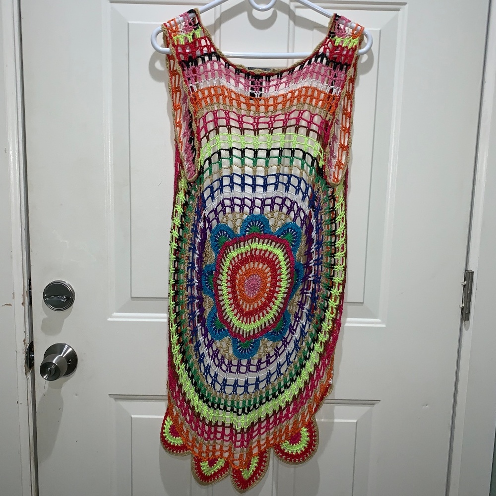 Colorful knit cover